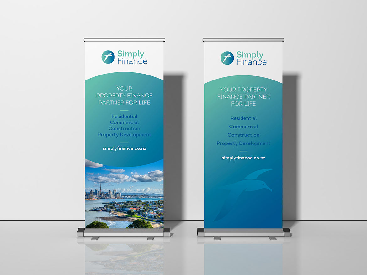 Pullup banners for finance company