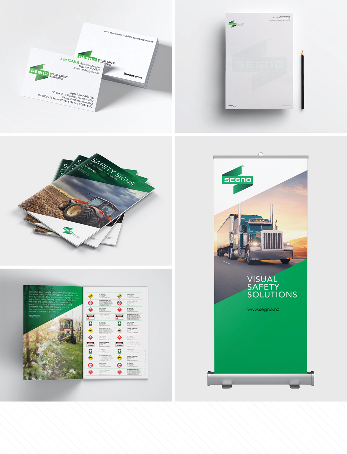 Collateral design for sign supply company