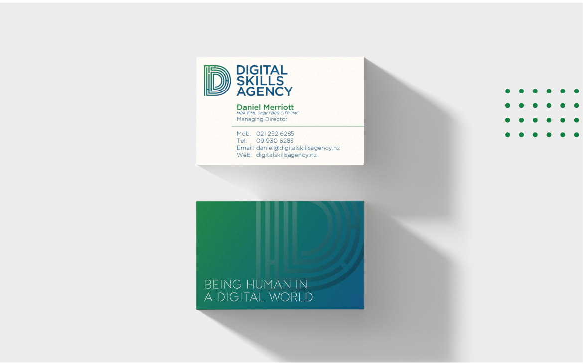 Business cards for Digital Skills Abency