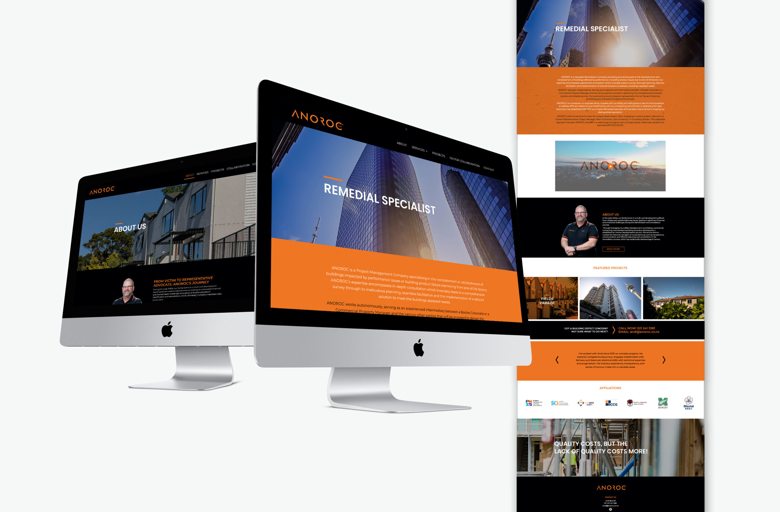 ANOROC remedial construction project website design and developmen