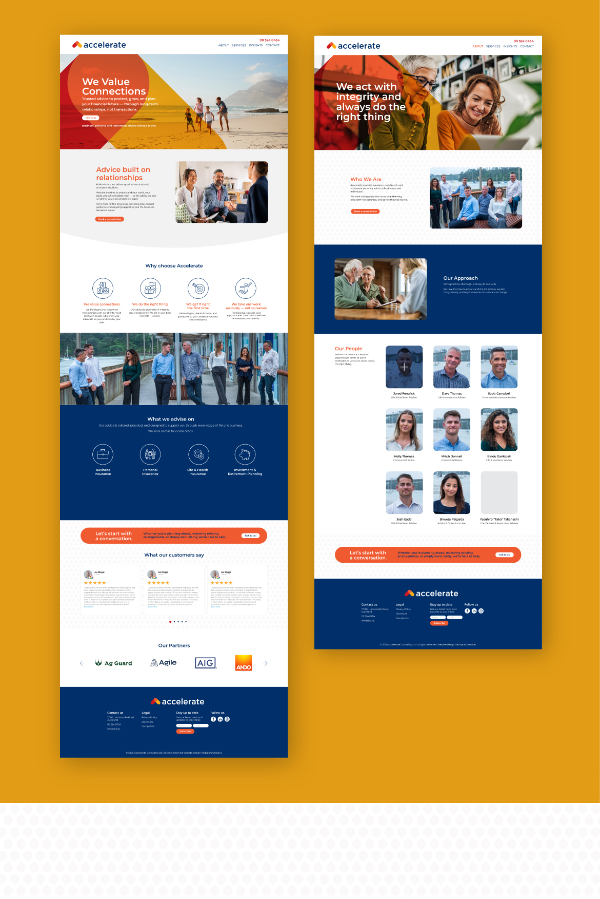 Brand design and build for Auckland Insurance and investment advisers