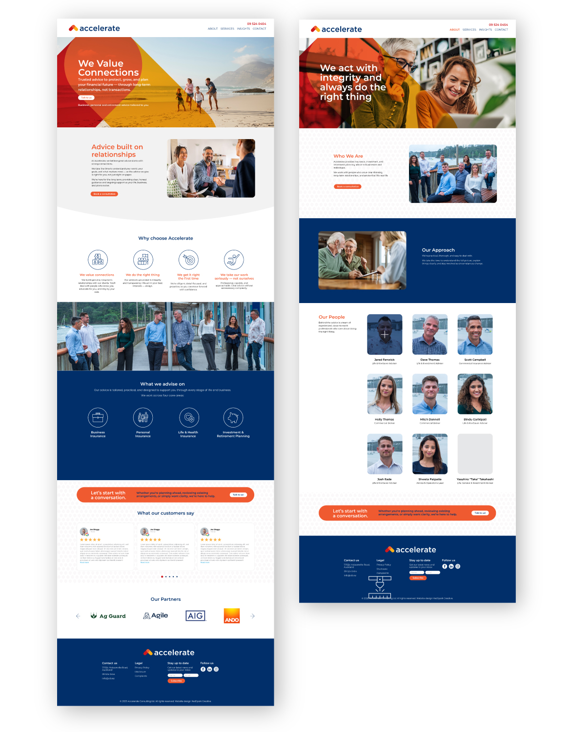 Website design and build for Insurance and investment advisers