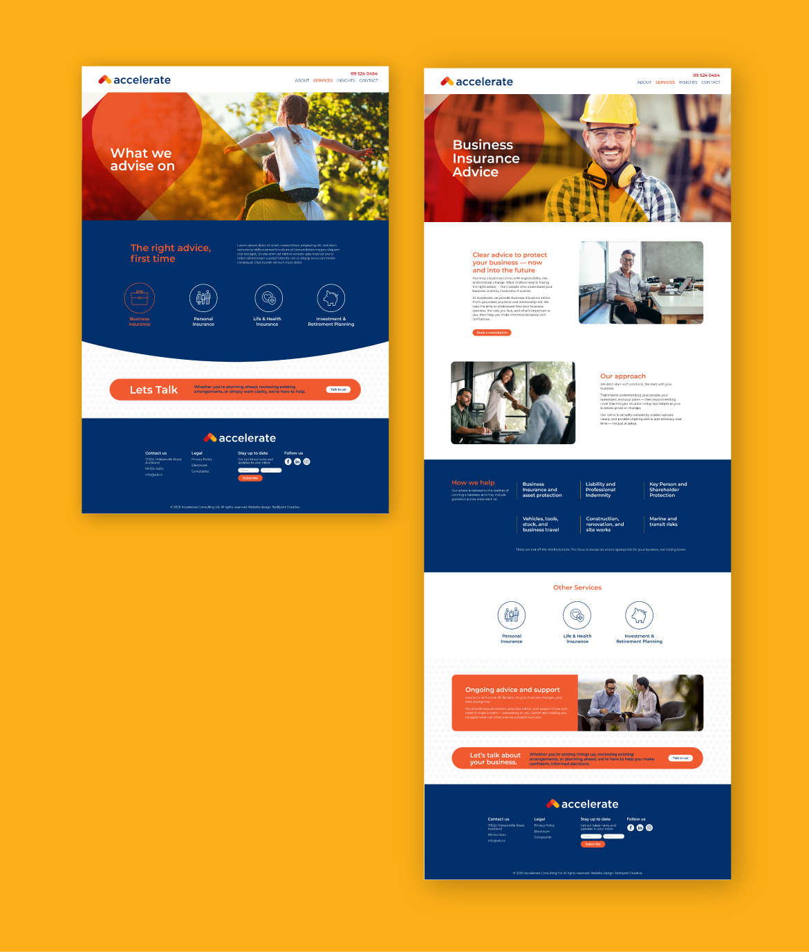 Website design and build for Insurance and investment advisers