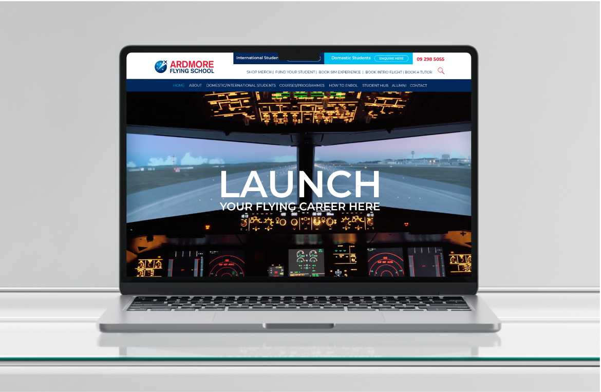 New website design and build for Ardmore Flying School