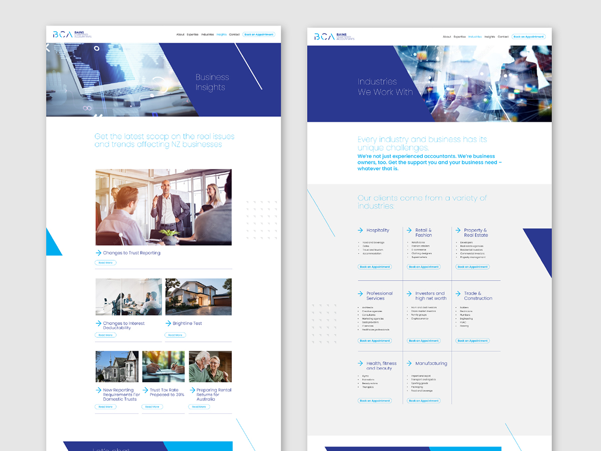Website for chartered accounting firm