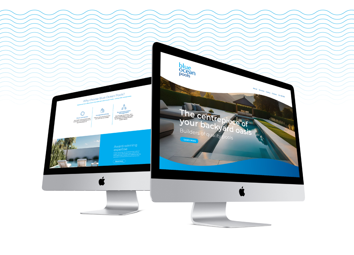 Website design and build for landscaping and swimming pool design and construction company