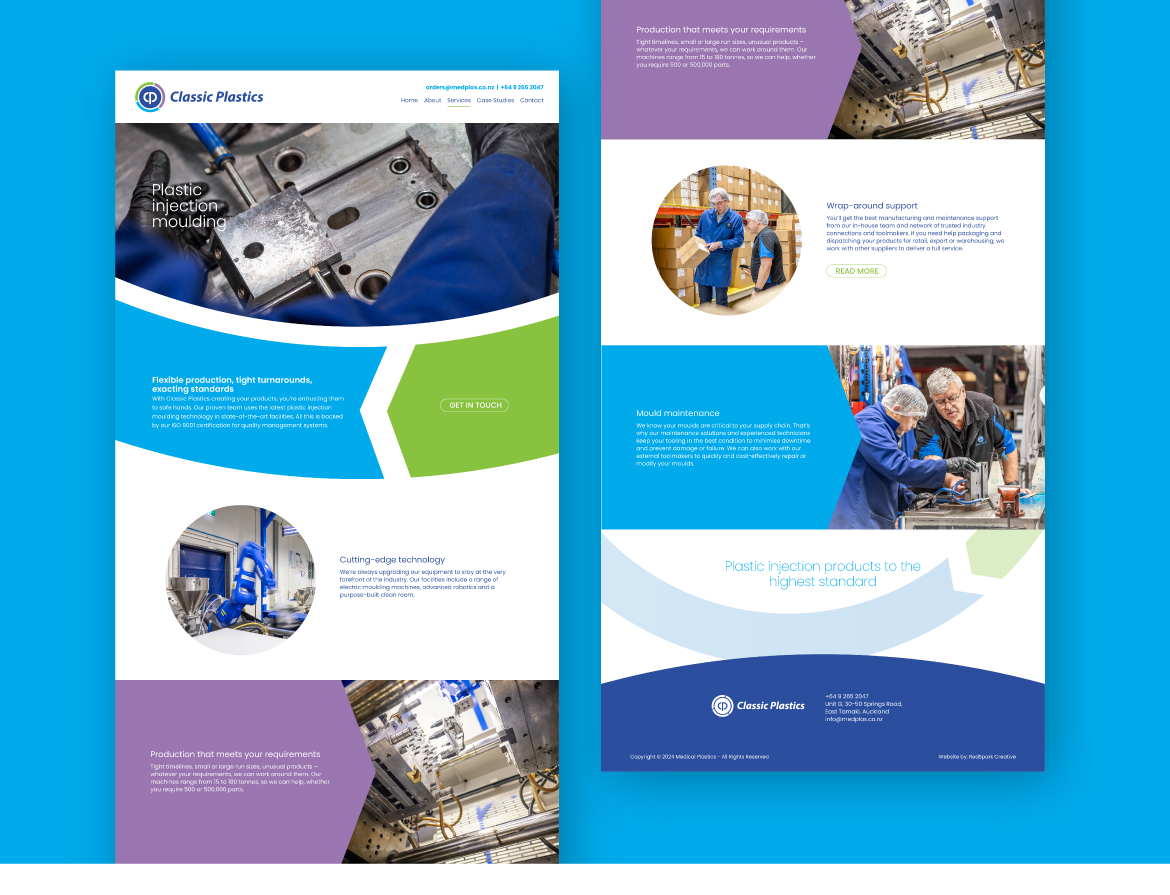 Website for New Zealand plastic manufacturing company
