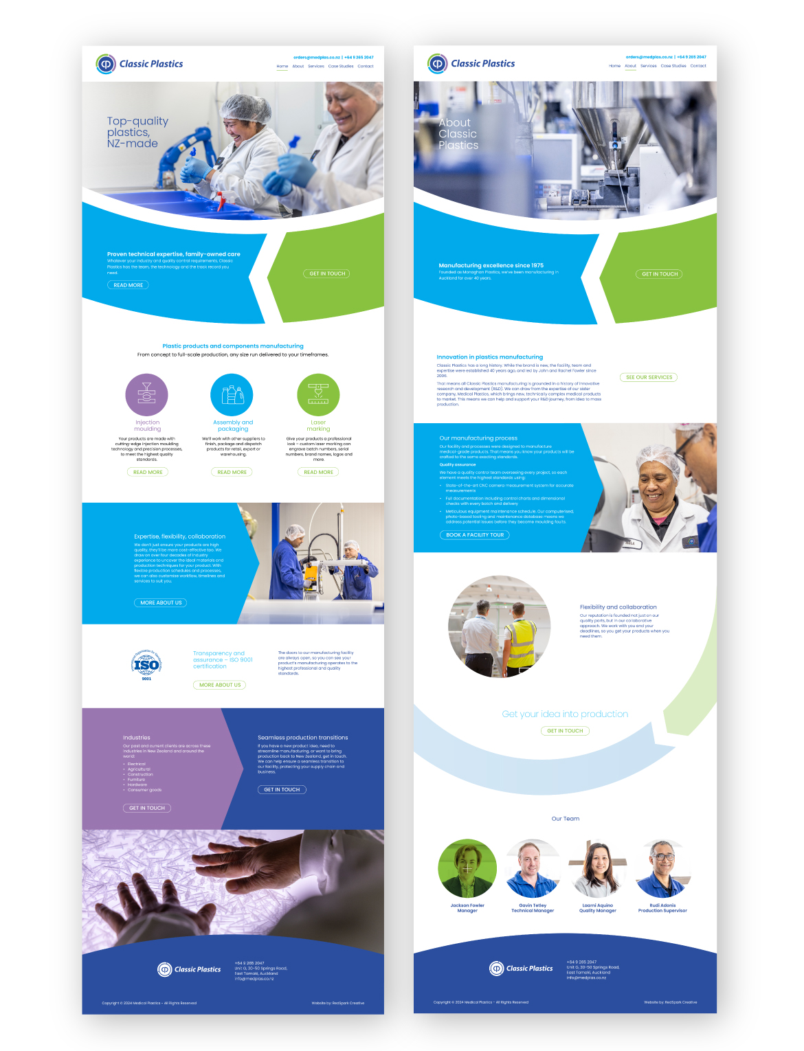 Website for New Zealand plastic manufacturing company