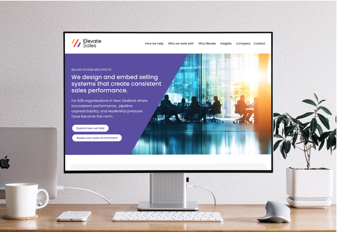 Website for B2B sales training expert