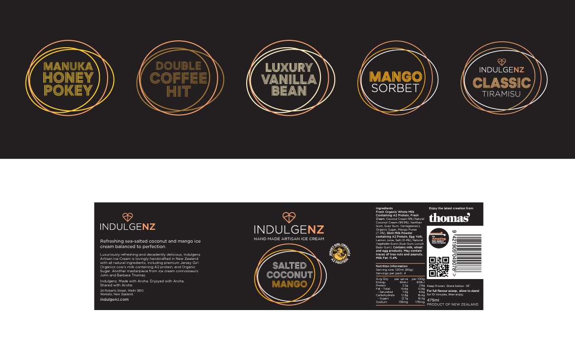 Branding for new premium, artisan ice cream brand