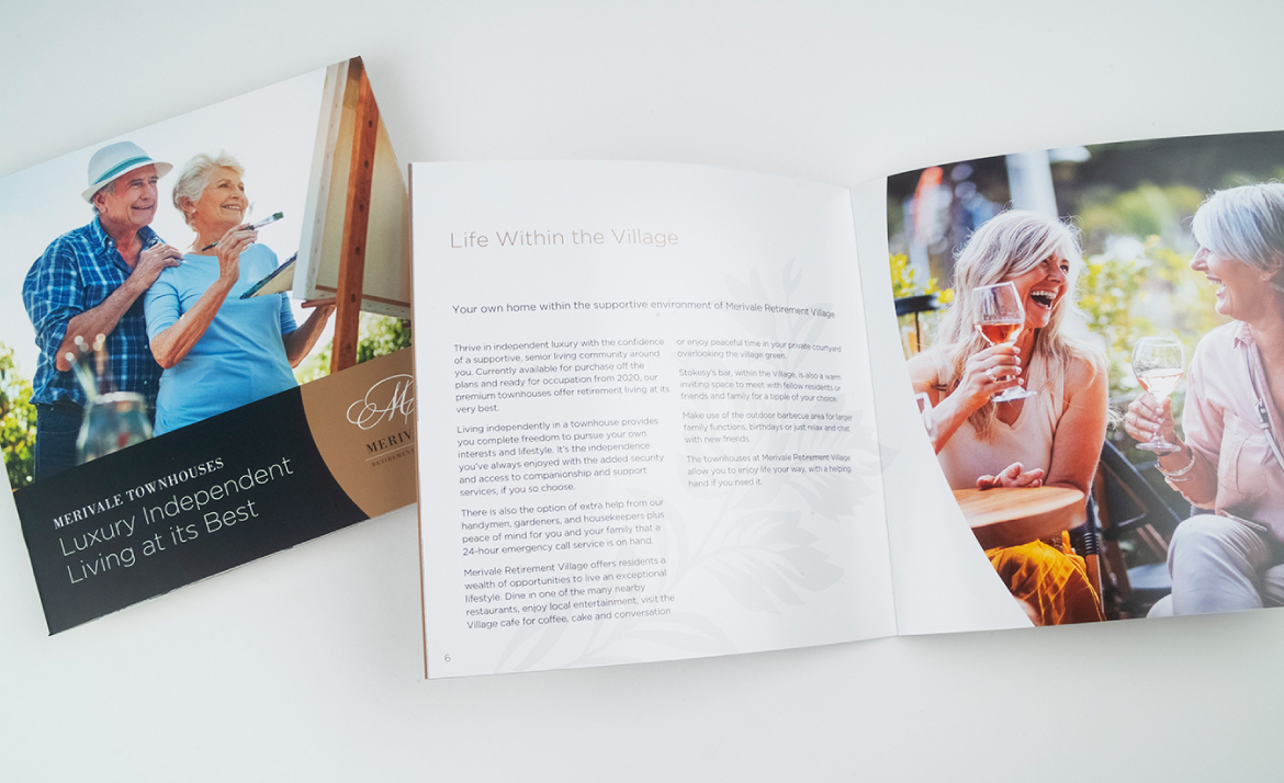 Brand identity design and build for a luxury retirement village in Christchurch