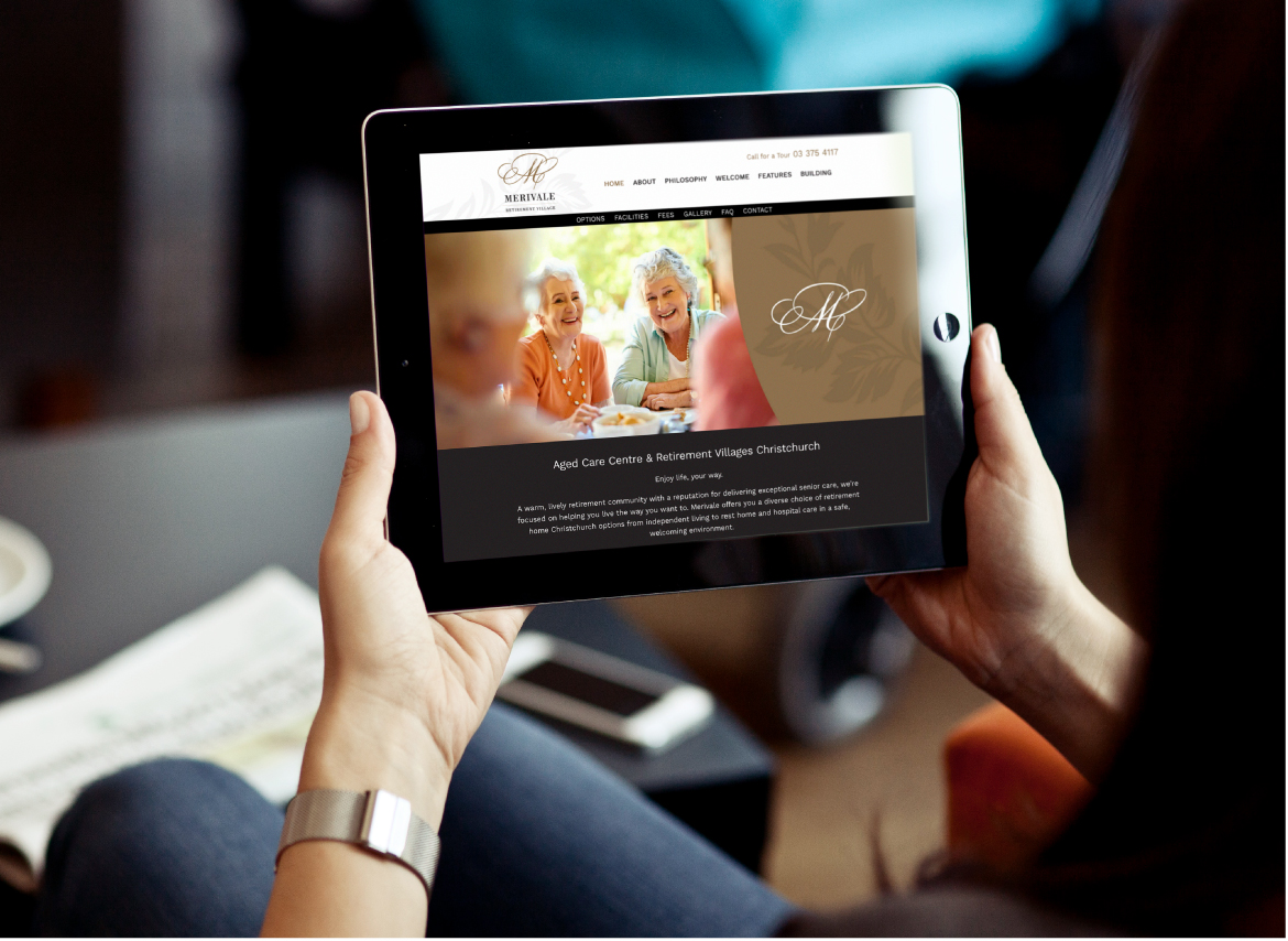 Website design and build for a luxury retirement village in Christchurch