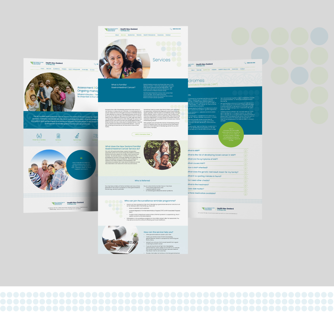 Website for Health NZ - Familial Gastrointestinal Cancer Department