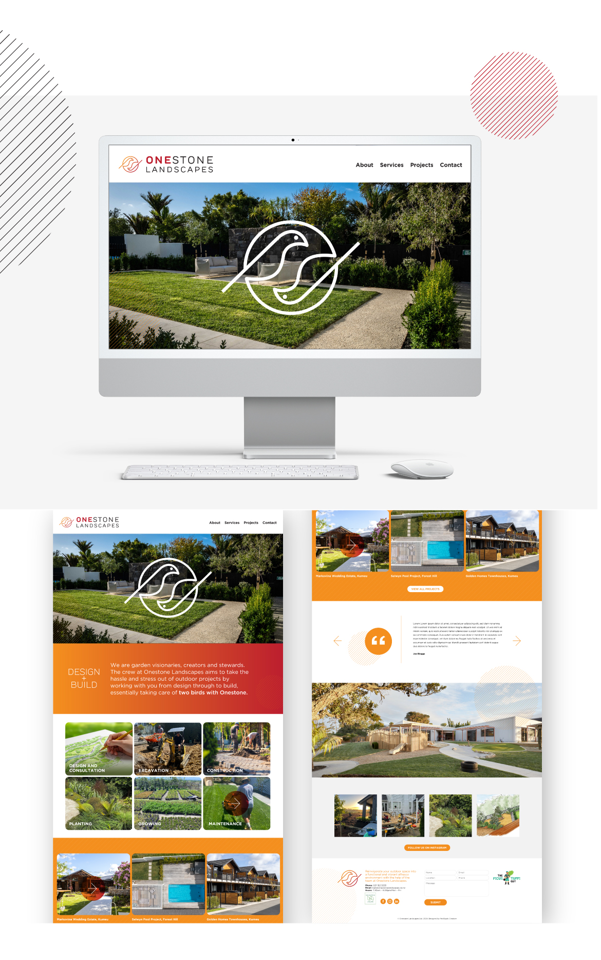 Website design for landscape design and build company