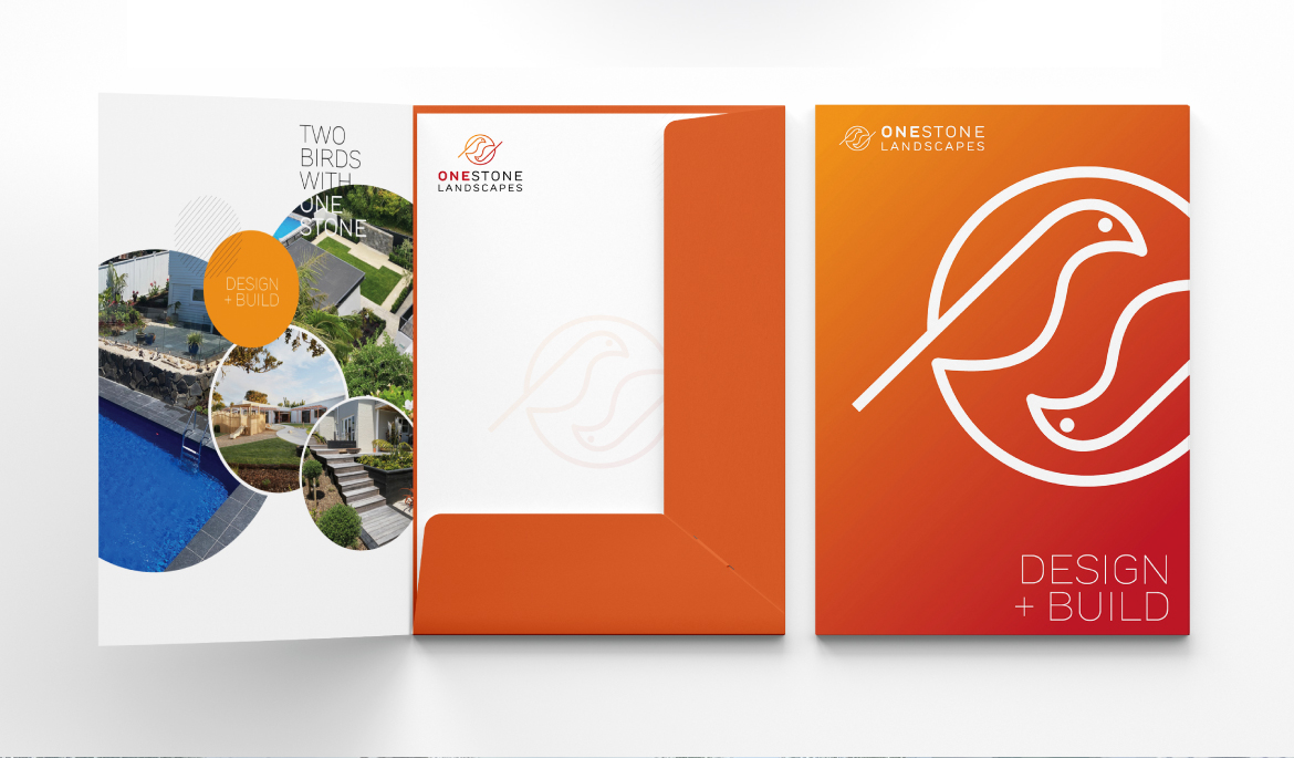 Folder design for landscape design and build company