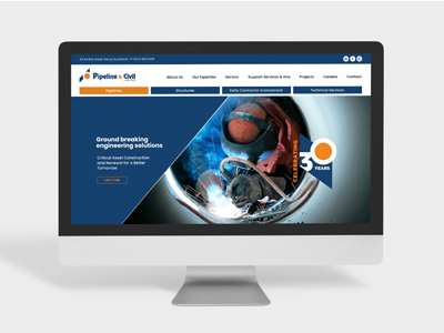Website for pipeline civil contractor
