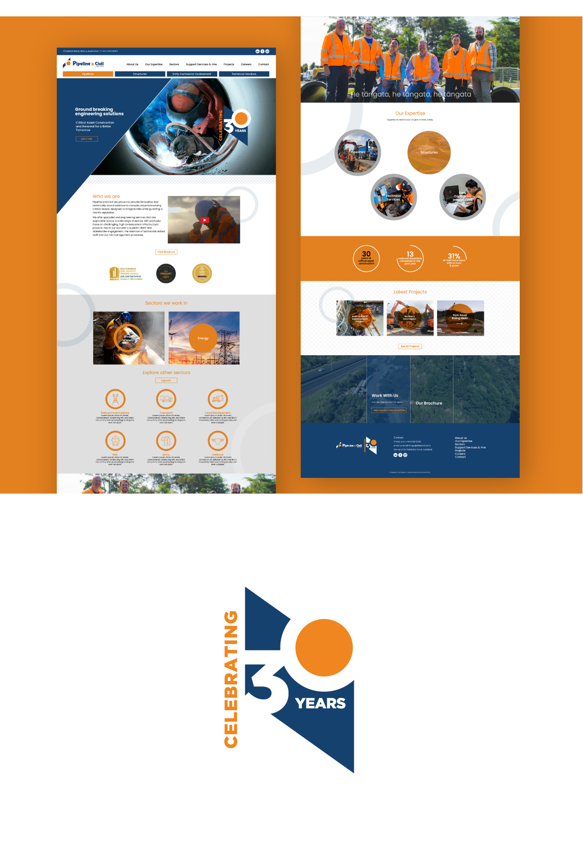 Website for pipeline civil contractor