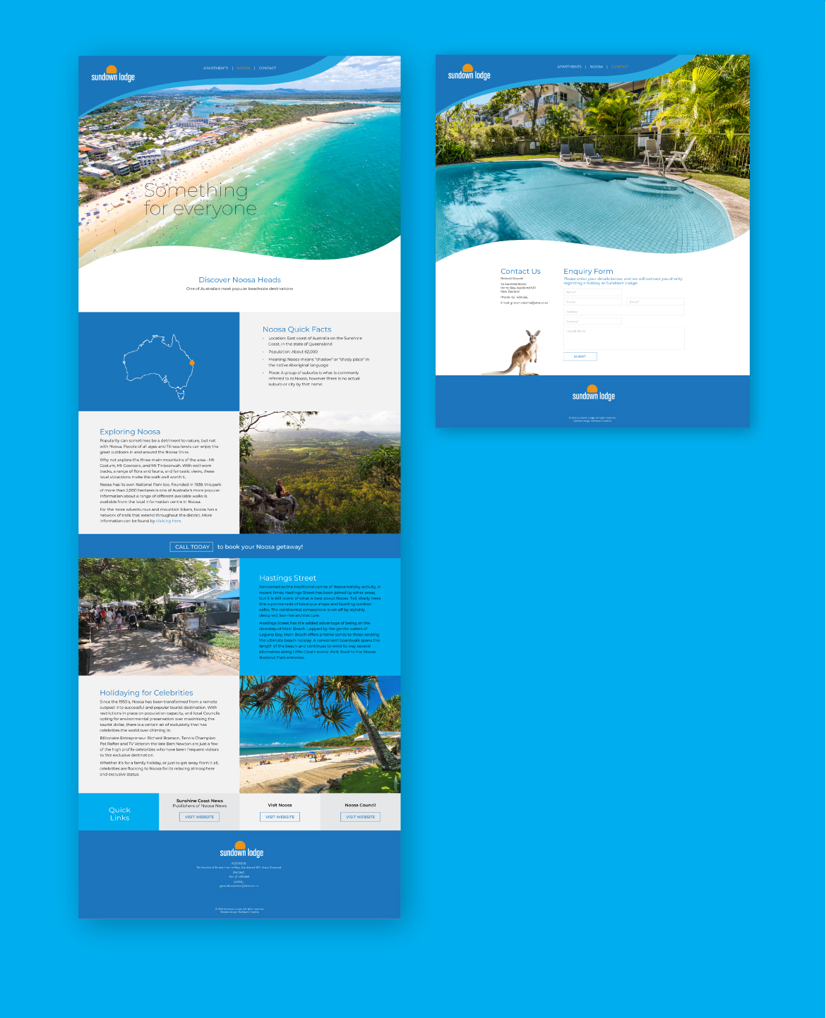 Queensland holiday accommodation website design and build