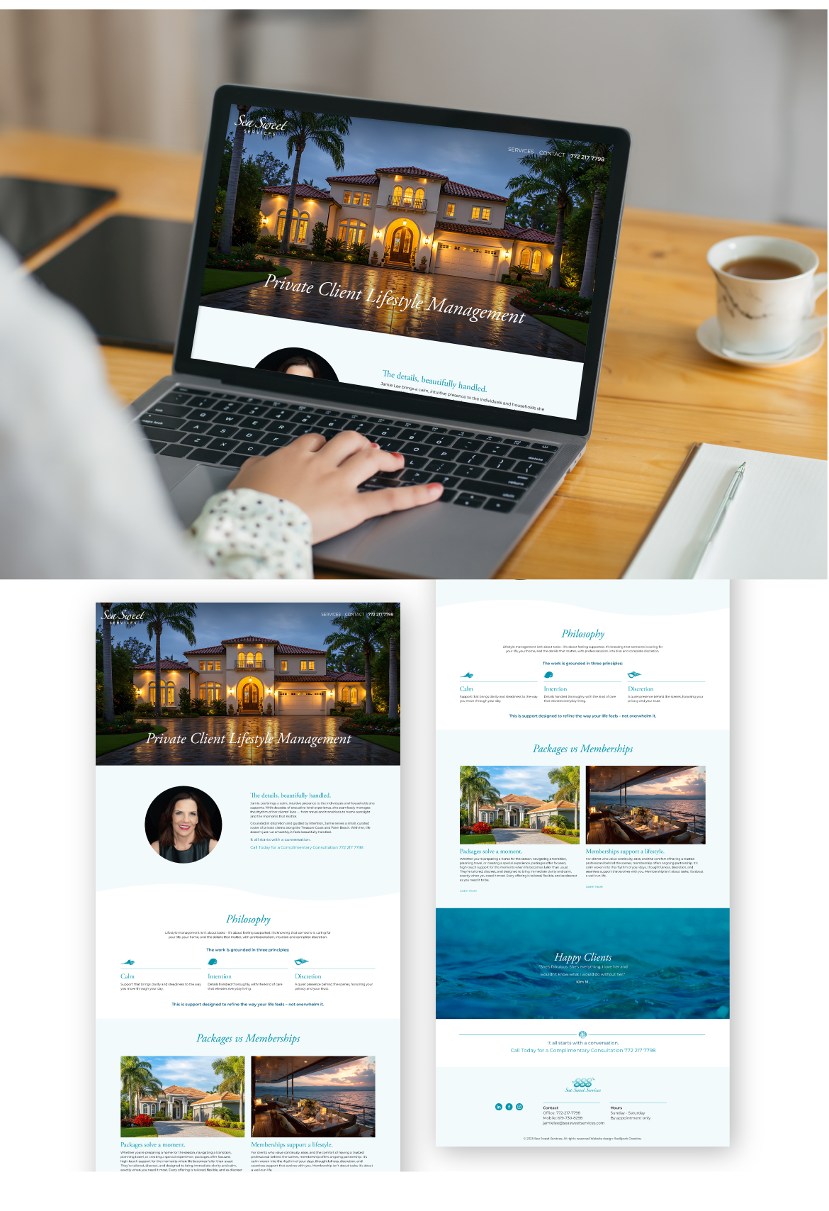 Website for luxury bespoke lifestyle management company