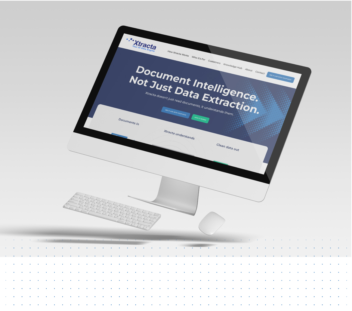 Website design for AI driven document scanning and processing SAAS platform