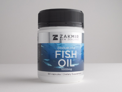 Packaging design for premium, New Zealand made fish oil supplement