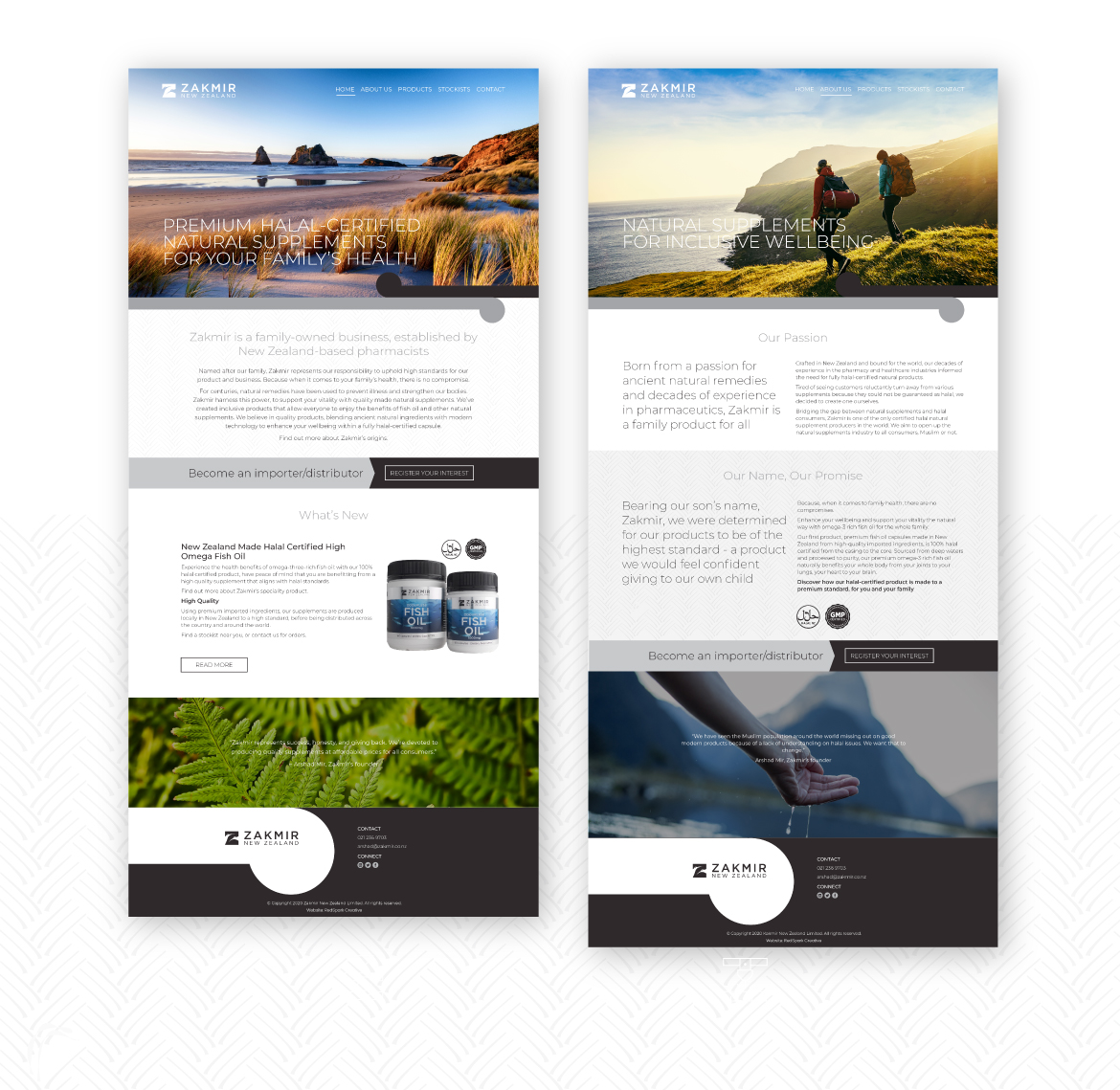 Website for premium New Zealand fish oil